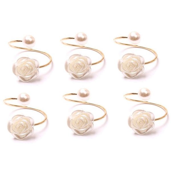 napkin rings wedding pearl rose flower buckle ring metal mouth cloth tableware
napkin rings wedding pearl rose flower buckle ring metal mouth cloth tableware