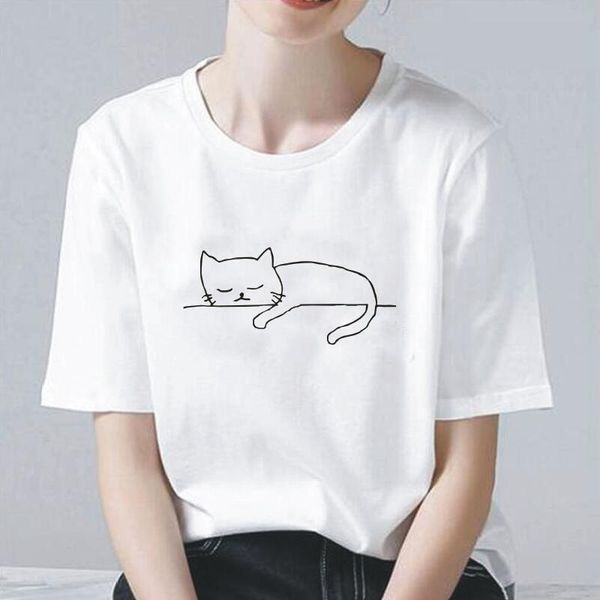 women's t-shirt cute cat print t shirts women summer short sleeve harajuku tee shirt femme casual hipster camisetas mujer, White
women's t-shirt cute cat print t shirts women summer short sleeve harajuku tee shirt femme casual hipster camisetas mujer, White