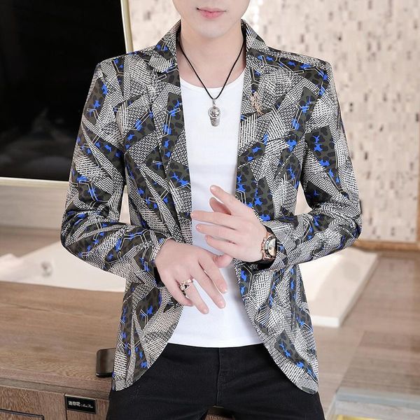 men's suits & blazers 2021 autumn printed men fashion slim casual suit jacket wedding business dress coat street wear social costume ho, White;black
men's suits & blazers 2021 autumn printed men fashion slim casual suit jacket wedding business dress coat street wear social costume ho, White;black