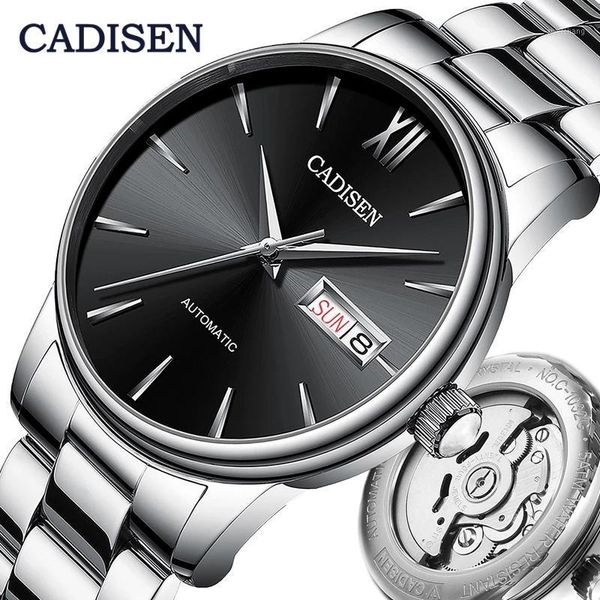 wristwatches cadisen men automatic machinery watches luxury fashion full-steel japan nh36 movement 50m waterproof business watch montre homm, Slivery;brown
wristwatches cadisen men automatic machinery watches luxury fashion full-steel japan nh36 movement 50m waterproof business watch montre homm, Slivery;brown
