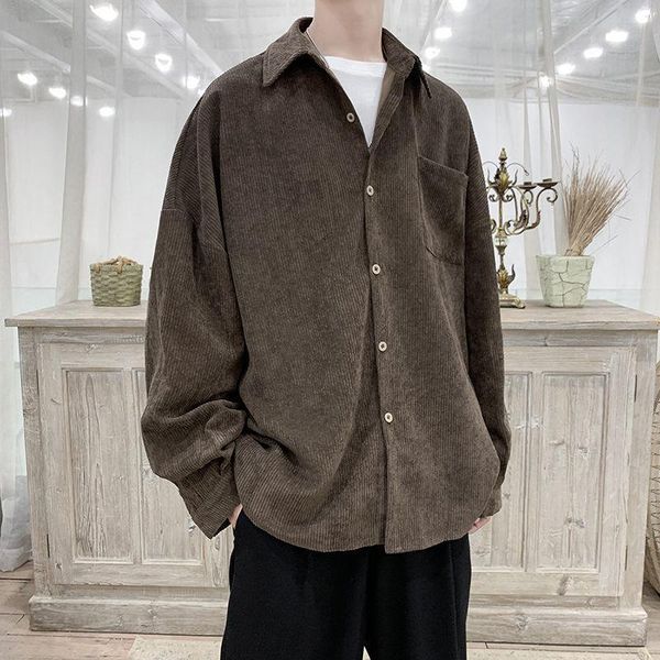 men's casual shirts neploha corduroy long sleeve shirt loose solid color woman fashion korean streetwear clothing, White;black
men's casual shirts neploha corduroy long sleeve shirt loose solid color woman fashion korean streetwear clothing, White;black