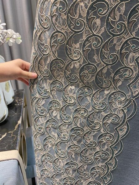 american light luxury lace rope embroidered curtains, simple and fashionable, full blackout for bedroom and living room
american light luxury lace rope embroidered curtains, simple and fashionable, full blackout for bedroom and living room