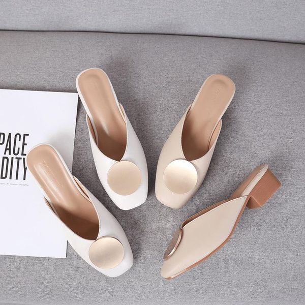 slippers 2021 brand mules women metal decoration square toe casual chunky heels slides slip on shoes loafers zapatos mujer, Black
slippers 2021 brand mules women metal decoration square toe casual chunky heels slides slip on shoes loafers zapatos mujer, Black