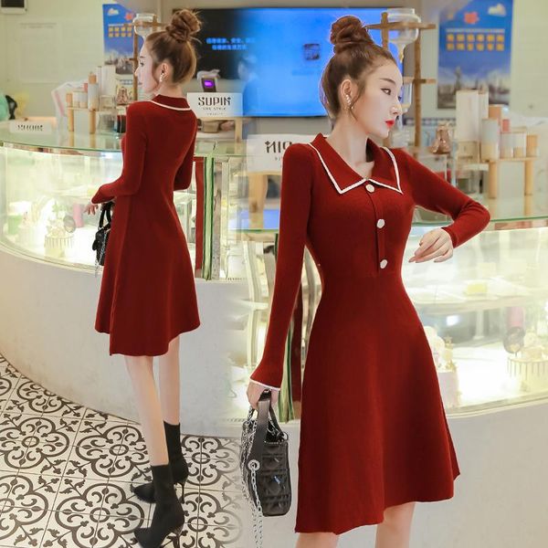 casual dresses real s collar knitted dress women's autumn and winter style waist closing slim a-line button wool, Black;gray
casual dresses real s collar knitted dress women's autumn and winter style waist closing slim a-line button wool, Black;gray