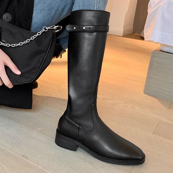 boots mezereon cow leather thigh high square toe western riding equestrian med heel 3.5 cm fashion winter shoes with zip, Black
boots mezereon cow leather thigh high square toe western riding equestrian med heel 3.5 cm fashion winter shoes with zip, Black
