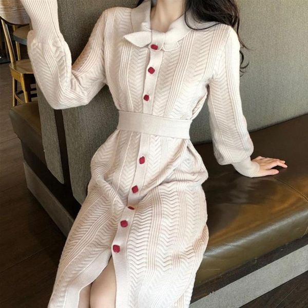 casual dresses women knit cardigan dress bow long sleeve button split a66, Black;gray
casual dresses women knit cardigan dress bow long sleeve button split a66, Black;gray