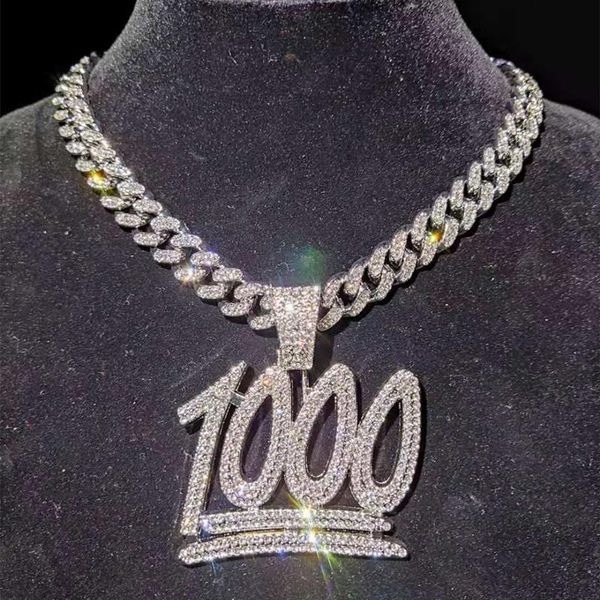 pendant necklaces men hip hop 1000 number necklace with 13mm miami cuban chain iced out hiphop male fashion jewelry gifts, Silver
pendant necklaces men hip hop 1000 number necklace with 13mm miami cuban chain iced out hiphop male fashion jewelry gifts, Silver