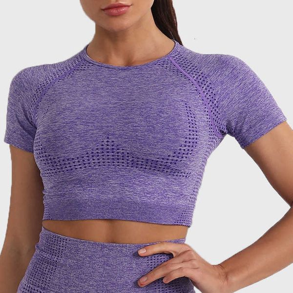 sports yoga short sleeve high elastic fitns cloth women's running fast dry sportswear, Gray
sports yoga short sleeve high elastic fitns cloth women's running fast dry sportswear, Gray