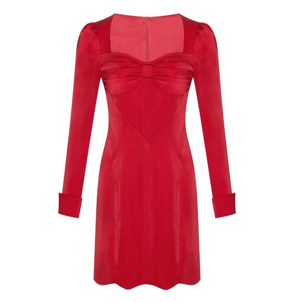 casual dresses red/white/black square neckline long sleeve mini club party dress, Black;gray
casual dresses red/white/black square neckline long sleeve mini club party dress, Black;gray