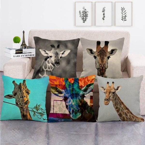 cushion/decorative pillow 45cm*45cm face of giraffe high quantity cushion cover linen/cotton sofa decorative case 
cushion/decorative pillow 45cm*45cm face of giraffe high quantity cushion cover linen/cotton sofa decorative case
