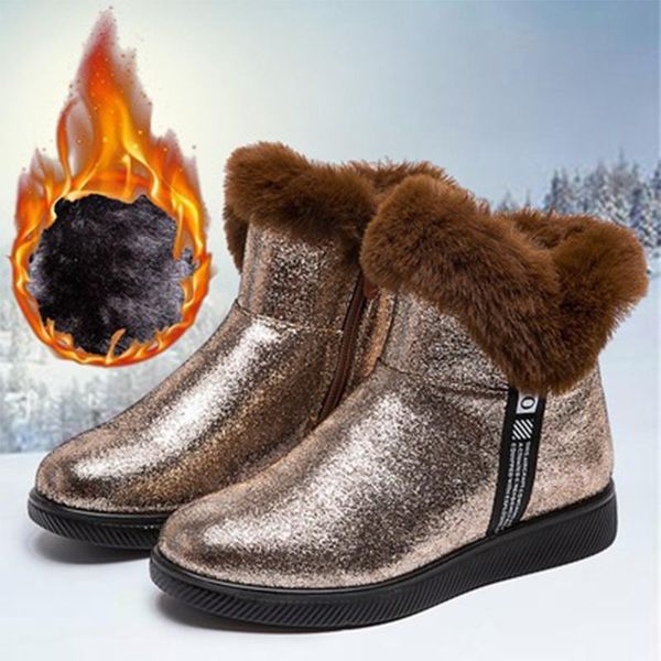 boots warm cotton shoes womens waterproof snow sequined uppers ladies short thick-soled non-slip comfortable, Black
boots warm cotton shoes womens waterproof snow sequined uppers ladies short thick-soled non-slip comfortable, Black