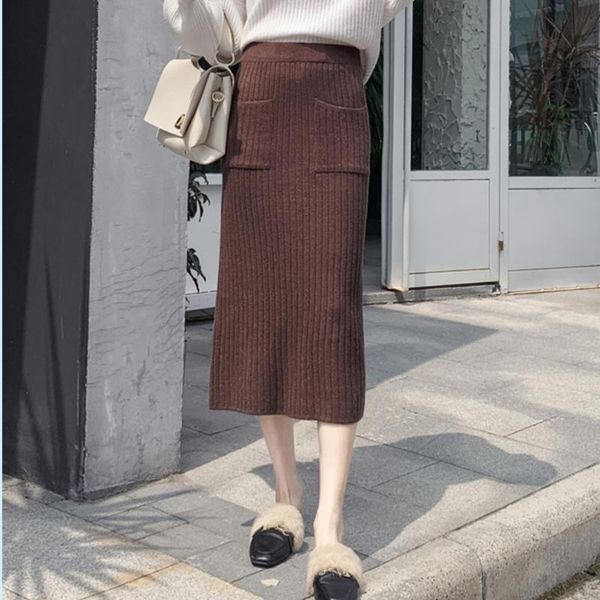 skirts women skirt elegant ladies back slit midi pencil high waist pockets casual knitted winter jupe femme womens, Black
skirts women skirt elegant ladies back slit midi pencil high waist pockets casual knitted winter jupe femme womens, Black