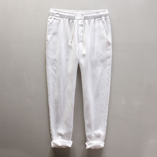 2021 new casual natural male summer trousers, linen, solid elastic waistband, y3560 wgdu, Black 
2021 new casual natural male summer trousers, linen, solid elastic waistband, y3560 wgdu, Black