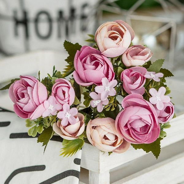decorative flowers & wreaths 10 head/bouquet artificial silk simulation rose small tea buds garden decoration flores fake
decorative flowers & wreaths 10 head/bouquet artificial silk simulation rose small tea buds garden decoration flores fake