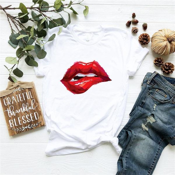 2021 red lips print women t shirt summer vintage white short sleeve o neck t-shirt ladies kroean punk mujer streetwear
2021 red lips print women t shirt summer vintage white short sleeve o neck t-shirt ladies kroean punk mujer streetwear