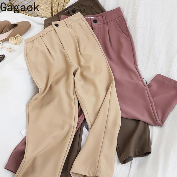 women's pants & capris gagaok women pant spring autumn solid high straight button casual harajuku wild simple female fashion korean, Black;white
women's pants & capris gagaok women pant spring autumn solid high straight button casual harajuku wild simple female fashion korean, Black;white