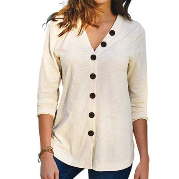 women's t-shirt 8 color plus size single breasted button women autumn loose v-neck long sleeve ladies street white spring clothes
women's t-shirt 8 color plus size single breasted button women autumn loose v-neck long sleeve ladies street white spring clothes