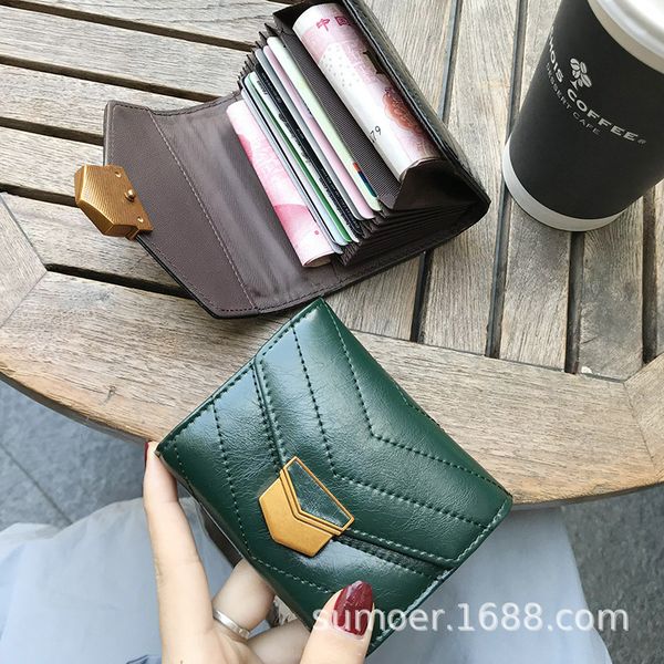 design handbag ibuya package women's leather large capacity simple ultra thin compact multi card clip 2021 new personality, Brown;gray
design handbag ibuya package women's leather large capacity simple ultra thin compact multi card clip 2021 new personality, Brown;gray