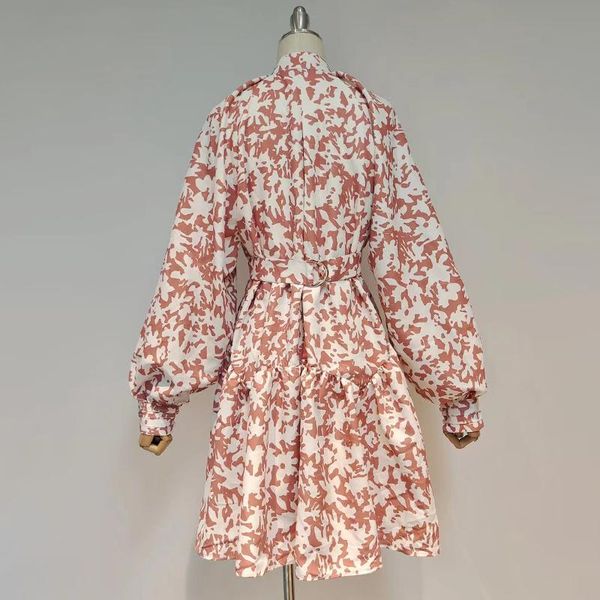 casual dresses vintage pink print dress for women stand collar lantern long sleeve high waist slim mini female 2021 summer, Black;gray
casual dresses vintage pink print dress for women stand collar lantern long sleeve high waist slim mini female 2021 summer, Black;gray