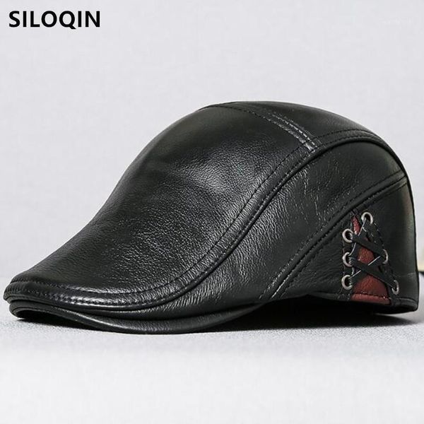 winter warm men's cowhide leather berets novelty natural genuine cap simple men brands hats dad's snapback caps, Blue;gray
winter warm men's cowhide leather berets novelty natural genuine cap simple men brands hats dad's snapback caps, Blue;gray