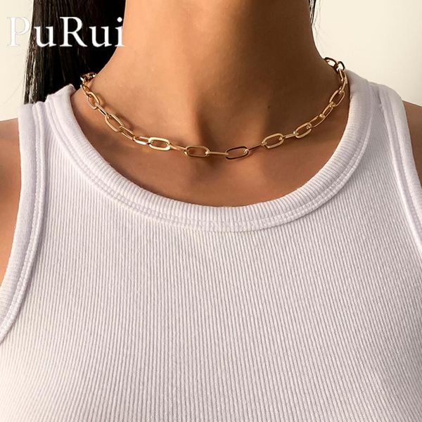 chokers fashion punk gold color chain choker necklace collares statement women goth thick clavicle 2021 boho jewelry, Golden;silver
chokers fashion punk gold color chain choker necklace collares statement women goth thick clavicle 2021 boho jewelry, Golden;silver