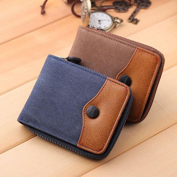 wallets men denim canvas wallet contrast casual double layer vertical fashion sports male button card holder, Red;black
wallets men denim canvas wallet contrast casual double layer vertical fashion sports male button card holder, Red;black