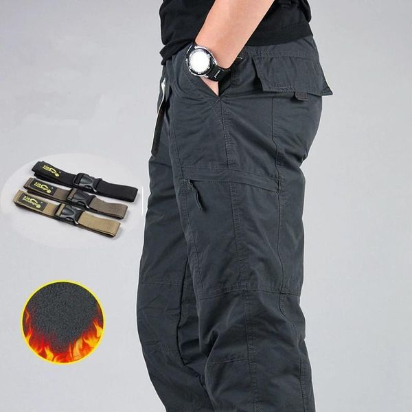 men's pants winter mens waterproof cargo fleece thick warm double layer multi pocket casual military baggy tactical trousers, Black
men's pants winter mens waterproof cargo fleece thick warm double layer multi pocket casual military baggy tactical trousers, Black