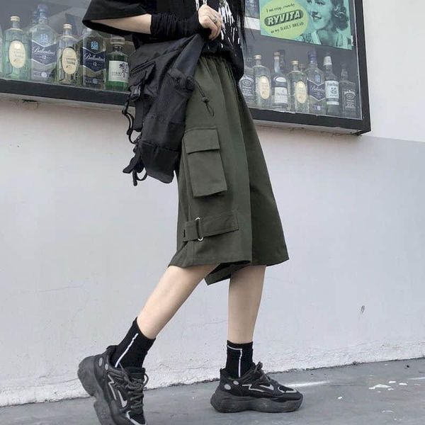 women's shorts men cargo korean students loose summer wide leg casual short pants retro punk style streetwear hip hop, White;black
women's shorts men cargo korean students loose summer wide leg casual short pants retro punk style streetwear hip hop, White;black