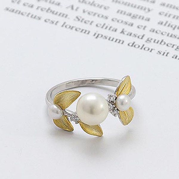 cluster rings meibapj arrival fashion real natural freshwater pearl flower ring fine 925 sterling silver jewelry for women, Golden;silver
cluster rings meibapj arrival fashion real natural freshwater pearl flower ring fine 925 sterling silver jewelry for women, Golden;silver