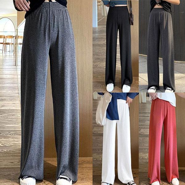 women's pants & capris casual long wide leg soft jersey knit high waist loose fit solid color straight women trousers quality, Black;white
women's pants & capris casual long wide leg soft jersey knit high waist loose fit solid color straight women trousers quality, Black;white