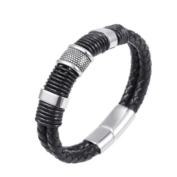 charm bracelets fashion 316l stainless steel women bangles gothic jewelry punk style genuine leather for men femme party accessories, Golden;silver
charm bracelets fashion 316l stainless steel women bangles gothic jewelry punk style genuine leather for men femme party accessories, Golden;silver