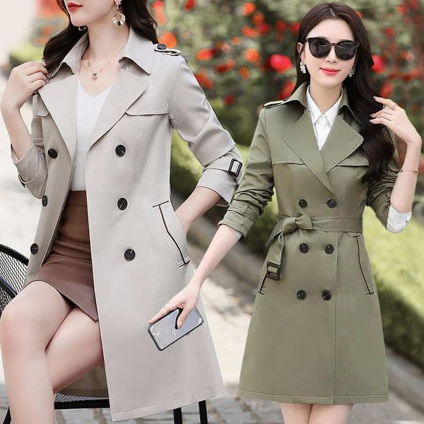 women's trench coats 2021 spring autumn women coat elegant slim office lady outwear all-match casual large size female long windbreaker, Tan;black
women's trench coats 2021 spring autumn women coat elegant slim office lady outwear all-match casual large size female long windbreaker, Tan;black