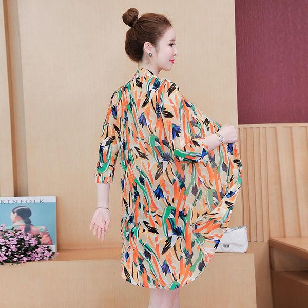 women's blouses & shirts summer women long sleeve floral print loose blouse chiffon sun-protective kimono cardigans beach plus size shi, White
women's blouses & shirts summer women long sleeve floral print loose blouse chiffon sun-protective kimono cardigans beach plus size shi, White