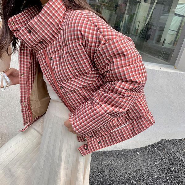 casual plaid winter jacket women parkas turtleneck long sleeve warm down cotton padde coat female loose short jackets my21311, Black
casual plaid winter jacket women parkas turtleneck long sleeve warm down cotton padde coat female loose short jackets my21311, Black