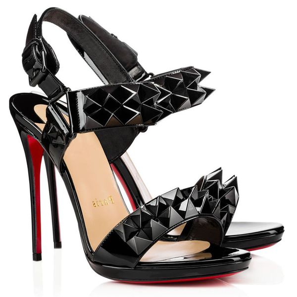 woman summer sandals red bottom high heels shoes,style miziggoo black patent leather big rivets platform sandals black sliver with box
woman summer sandals red bottom high heels shoes,style miziggoo black patent leather big rivets platform sandals black sliver with box