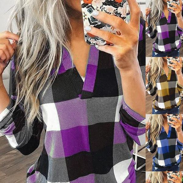 fashion jacket shirt womens loose 2021 autumn winter women women casual plaid blouse long sleeve v neck shirt, White
fashion jacket shirt womens loose 2021 autumn winter women women casual plaid blouse long sleeve v neck shirt, White