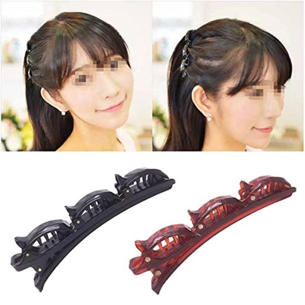 cn fashion double bangs clip creative plastic hair clipper for women black hairpin woven cool hair shape style accessories tool, Slivery;white
cn fashion double bangs clip creative plastic hair clipper for women black hairpin woven cool hair shape style accessories tool, Slivery;white