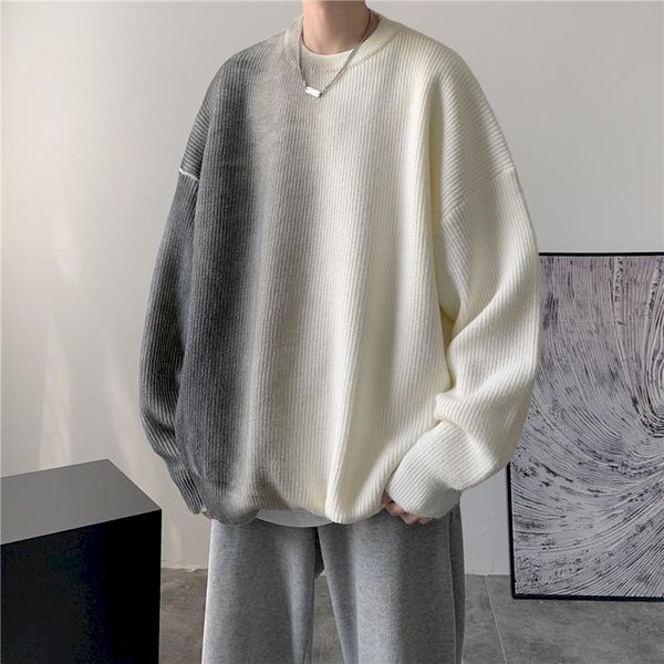 women's sweaters autumn and winter hong kong style trend gradient printing sweater men's loose thick pullover round neck harajuku, White;black
women's sweaters autumn and winter hong kong style trend gradient printing sweater men's loose thick pullover round neck harajuku, White;black