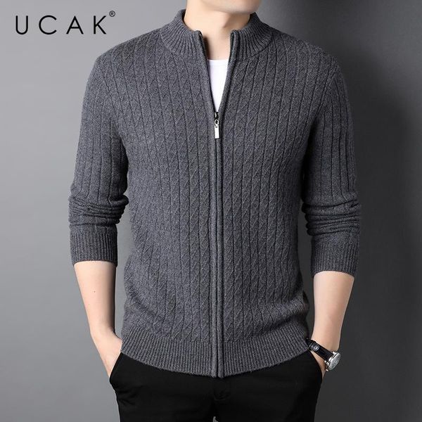 men's sweaters ucak brand classic casual pure wool cardigans men sweatercoat clothing streetwear solid color cardigan male pull homme u, White;black
men's sweaters ucak brand classic casual pure wool cardigans men sweatercoat clothing streetwear solid color cardigan male pull homme u, White;black