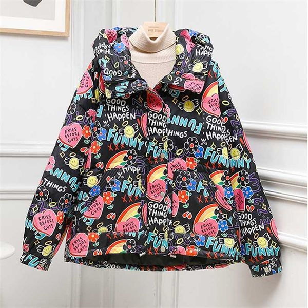 women's winter jacket hooded thick warm coat casual flower long sleeve down cotton parka 211216, Black
women's winter jacket hooded thick warm coat casual flower long sleeve down cotton parka 211216, Black