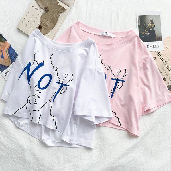 2021 new camisas mujer harajuku t-shirt kawaii cute print crop summer casual women chic tees o21p, White
2021 new camisas mujer harajuku t-shirt kawaii cute print crop summer casual women chic tees o21p, White