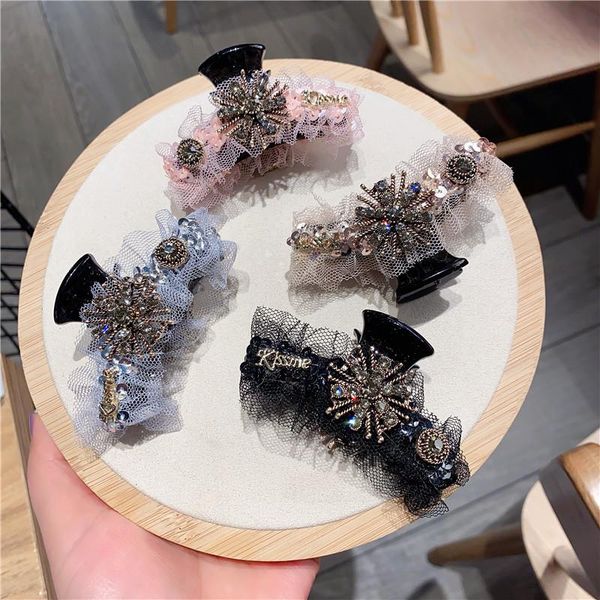 hair accessories fashion girl retro crystal beam hairpin women beauty crab clamp headwear lace flowes clip
hair accessories fashion girl retro crystal beam hairpin women beauty crab clamp headwear lace flowes clip