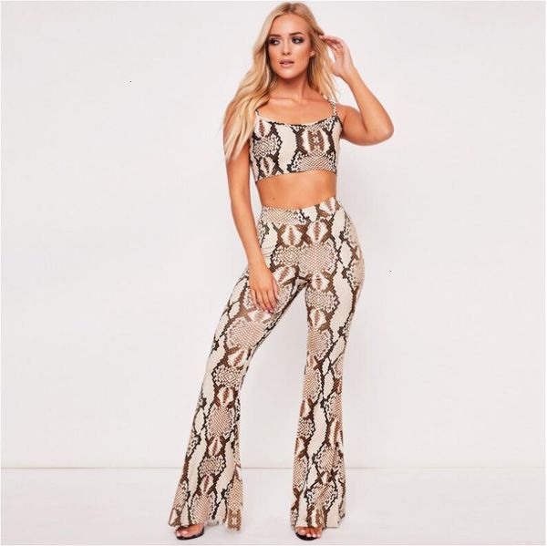 snake print sleeveless crop tank high waist flare pants bell-bottom trousers women clothes 2 pieces set y19062601, White
snake print sleeveless crop tank high waist flare pants bell-bottom trousers women clothes 2 pieces set y19062601, White