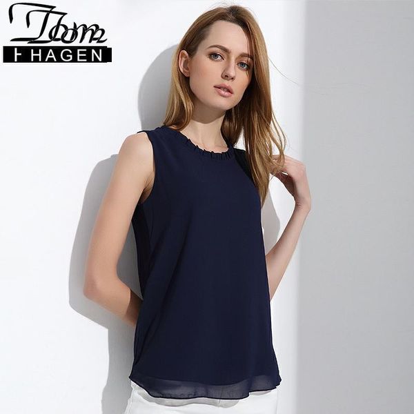 women's blouses & shirts tom hagen white sleeveless for women clothes ruffle elegant vintage shirt summer chiffon feminine t098
women's blouses & shirts tom hagen white sleeveless for women clothes ruffle elegant vintage shirt summer chiffon feminine t098