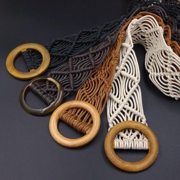 belts vintage wide bohemian for women round wood buckle woven braided rope belt female casual crochet boho beach dress waistband, Black;brown
belts vintage wide bohemian for women round wood buckle woven braided rope belt female casual crochet boho beach dress waistband, Black;brown