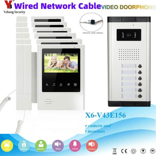 video door phones intercom 4.3 inch monitor wired network cable phone doorbell access control unlock camera system
video door phones intercom 4.3 inch monitor wired network cable phone doorbell access control unlock camera system