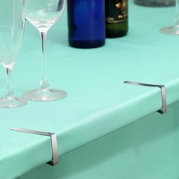 clothing & wardrobe storage 12pcs stainless steel tablecloth clamps wedding promenade table cover holder clip promenade/round board stable c