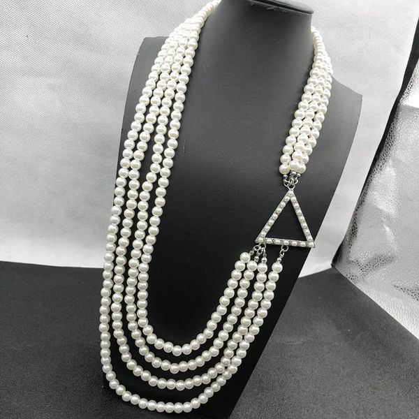 chains handmade custom multi strings layers white pearl greek letter delta necklaces sorority jewelry for women, Silver
chains handmade custom multi strings layers white pearl greek letter delta necklaces sorority jewelry for women, Silver