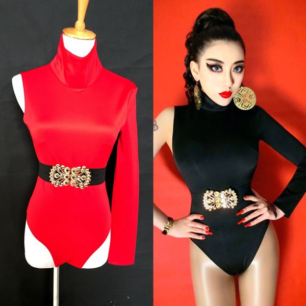 high collar single sleeve bodysuit nightclub dj costume pole dance clothing women stretch jumpsuit stage outfit red vdb2443, Black;red
high collar single sleeve bodysuit nightclub dj costume pole dance clothing women stretch jumpsuit stage outfit red vdb2443, Black;red