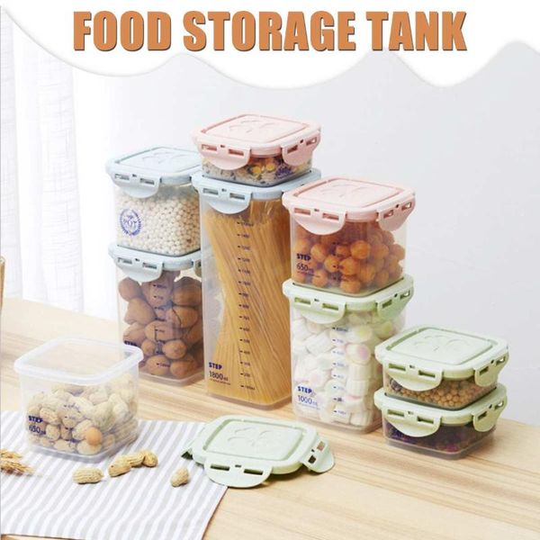 storage bottles & jars 5pcs/set food box sealed grain tank dried grains container with lid - transparent
storage bottles & jars 5pcs/set food box sealed grain tank dried grains container with lid - transparent
